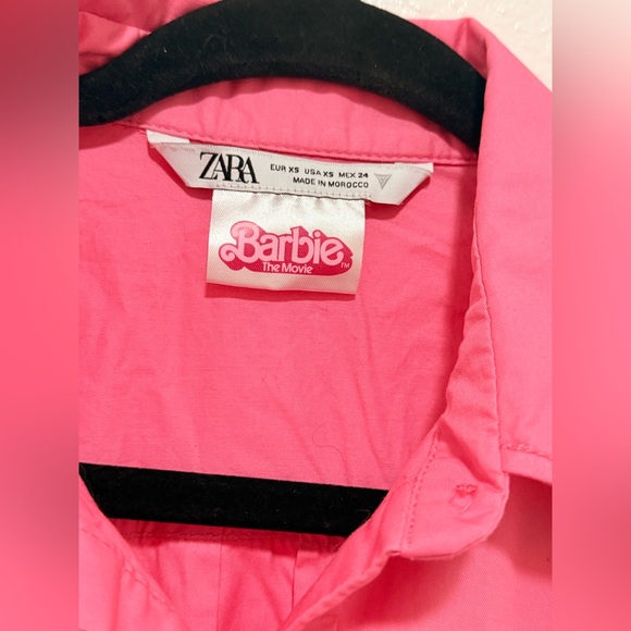 Zara Barbie Collection Vibrant Pink Jumpsuit Size XS - Picture 5 of 6